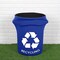 41-50 Royal Blue Gallons Spandex Stretch Trash Can Cover Recycling Logo Party